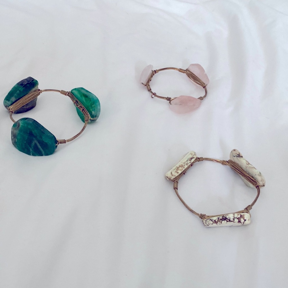 Woman’s stone bracelets